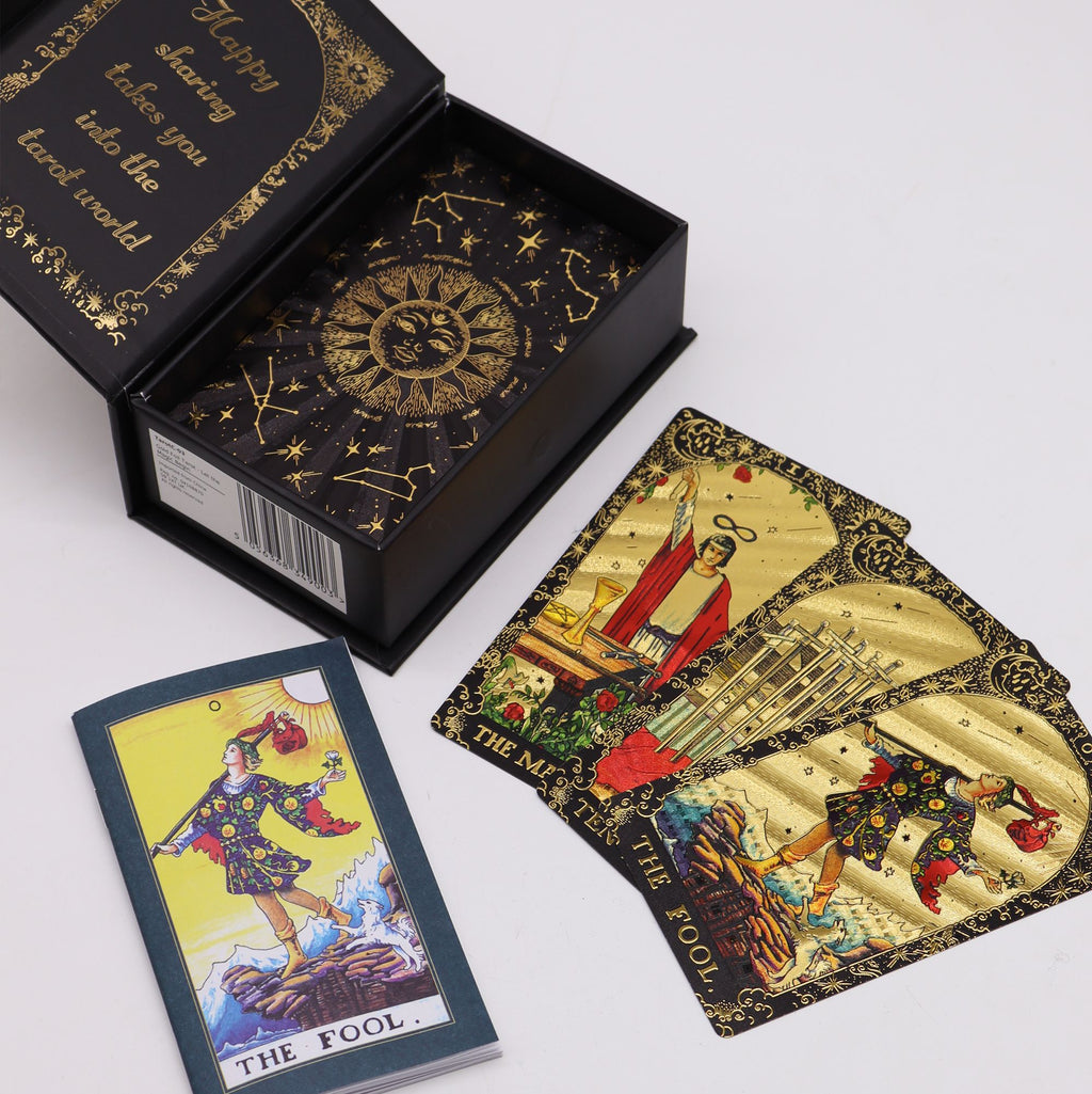 Tarocchi  "Che la magia abbia inizio" - In Lamina d'oro e incluso Cofanetto regalo