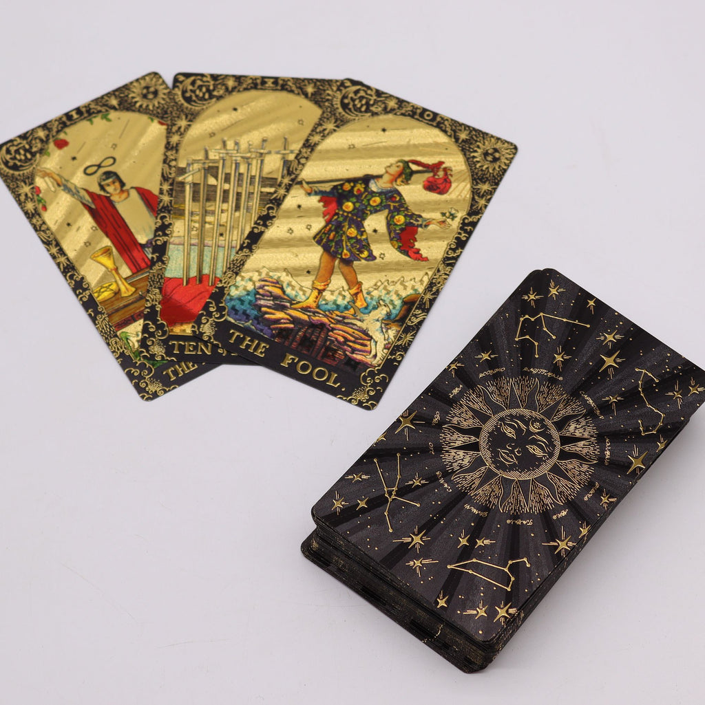 Tarocchi  "Che la magia abbia inizio" - In Lamina d'oro e incluso Cofanetto regalo