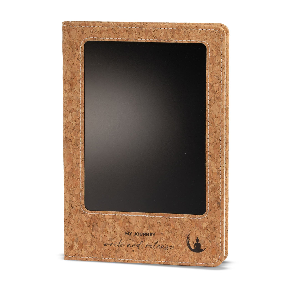 Taccuino A5 «Intention» – Con schermo LCD cancellabile – Effetto pelle di sughero – 160 pagine