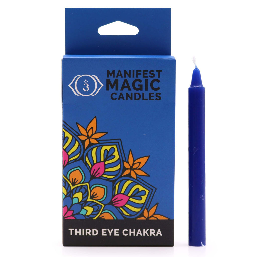 Candele "Manifest Magic" (confezione da 12) - Chakra del terzo occhio