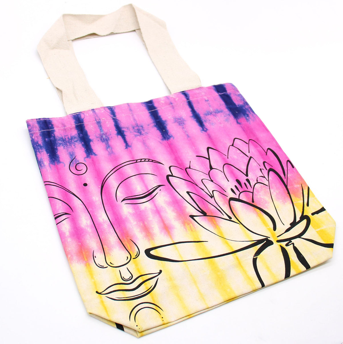 Borsa in cotone tie-dye - Buddha del Loto