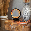 Lampada Halo con pietre dure - Fuoco - Corniola e Selenite