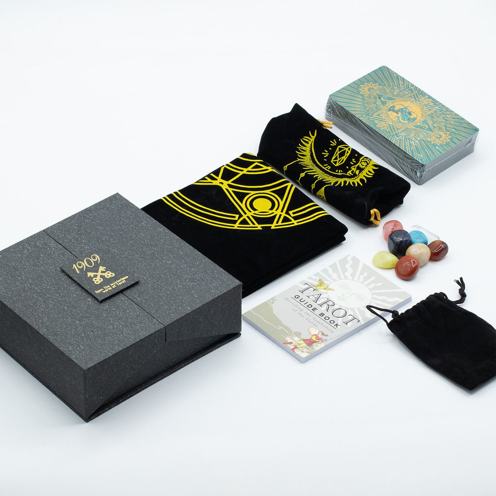 Set Regalo con Carte dei Tarocchi – Dettagli in lamina oro e turchese