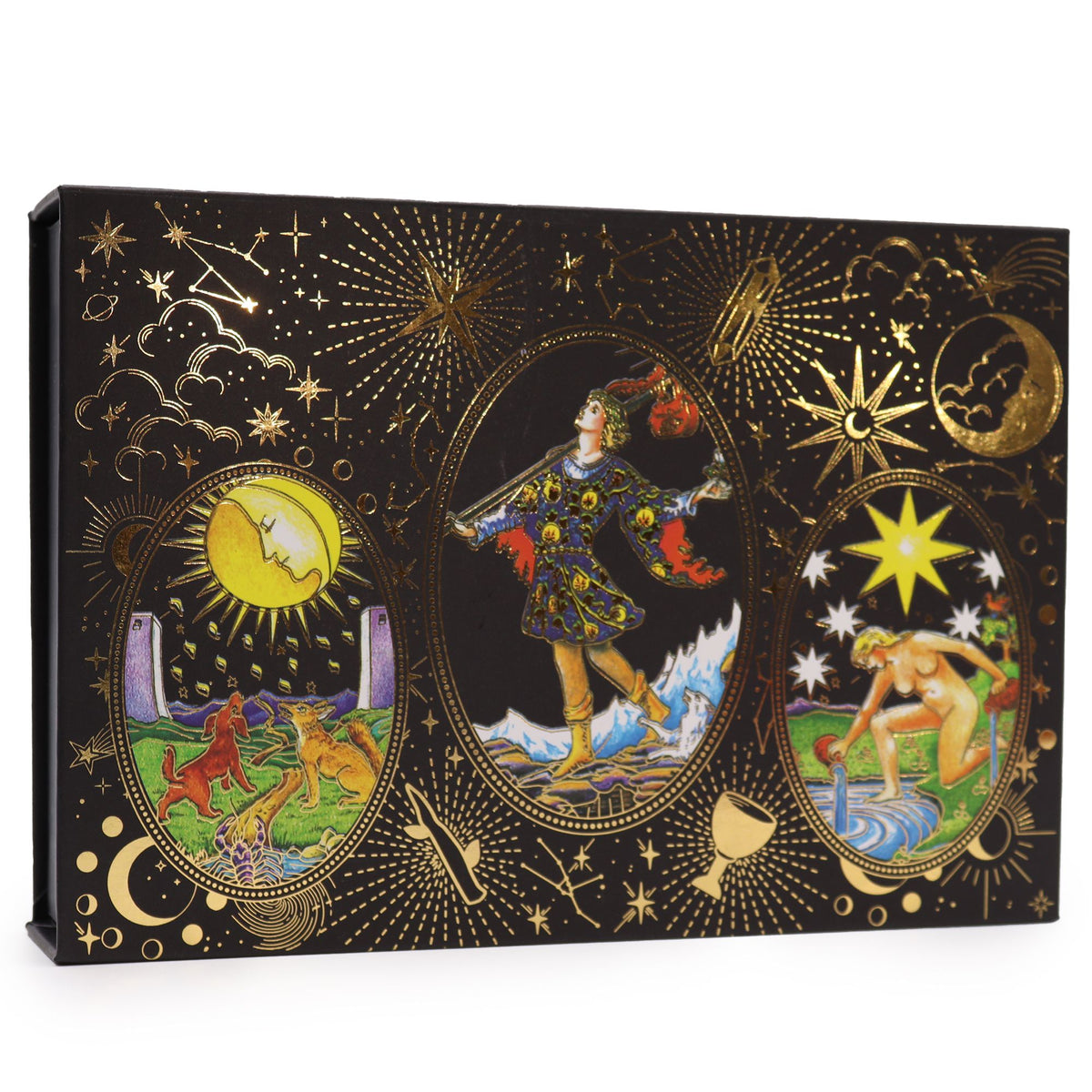 Tarocchi con lamine d'oro - "Che la magia abbia inizio" - Set regalo