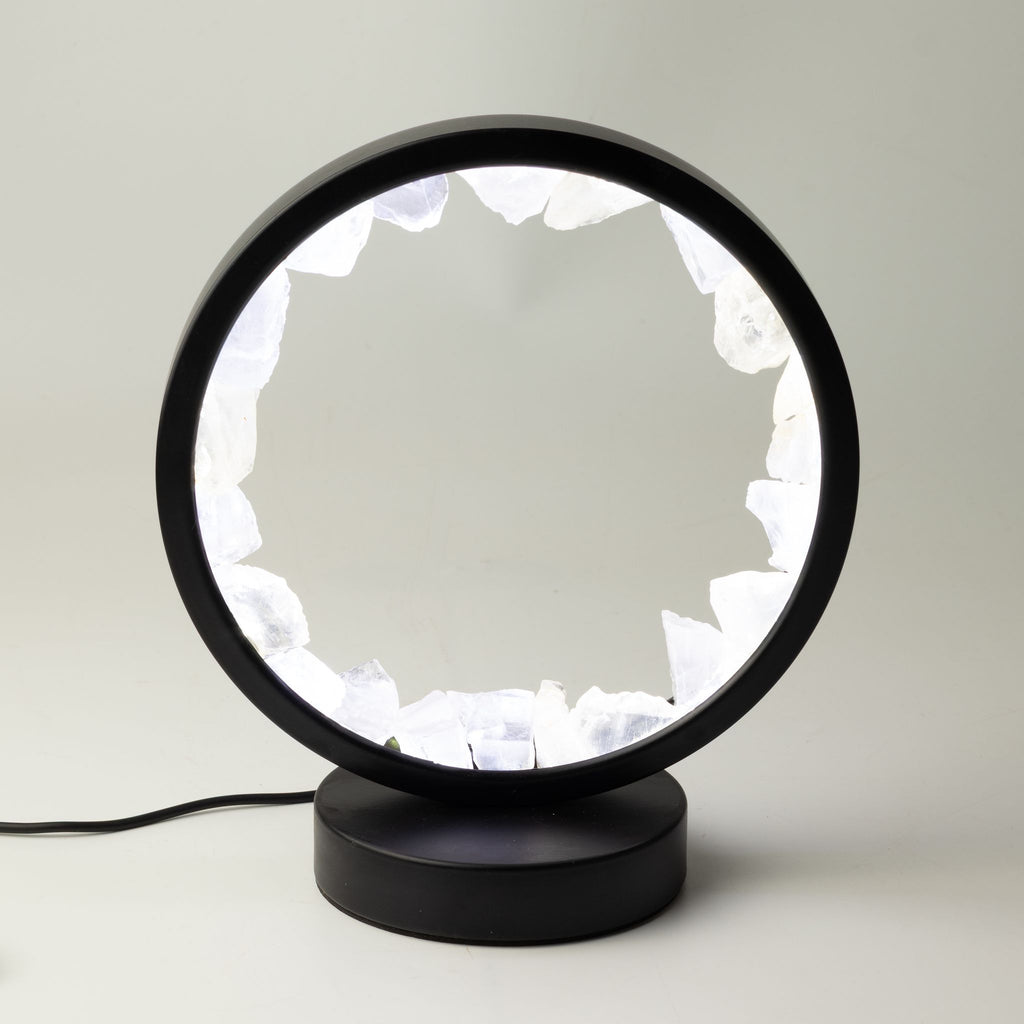 Lampada con alone di pietre preziose - Mente Zen - Quarzo ialino