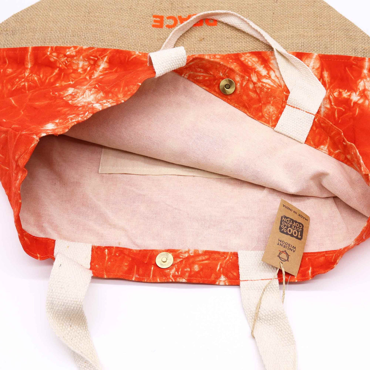 Borsa completamente naturale - Mano "Namaste" - Pace