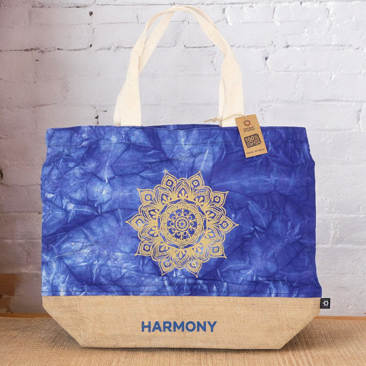 Natural Bag - Blue Stonewash - Mandala - Harmony